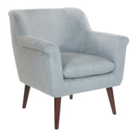 OSP Home Furnishings BP-DANAC-F46 Dane Accent Chair in Charcoal fabric with a Dark Coffee Finish Legs